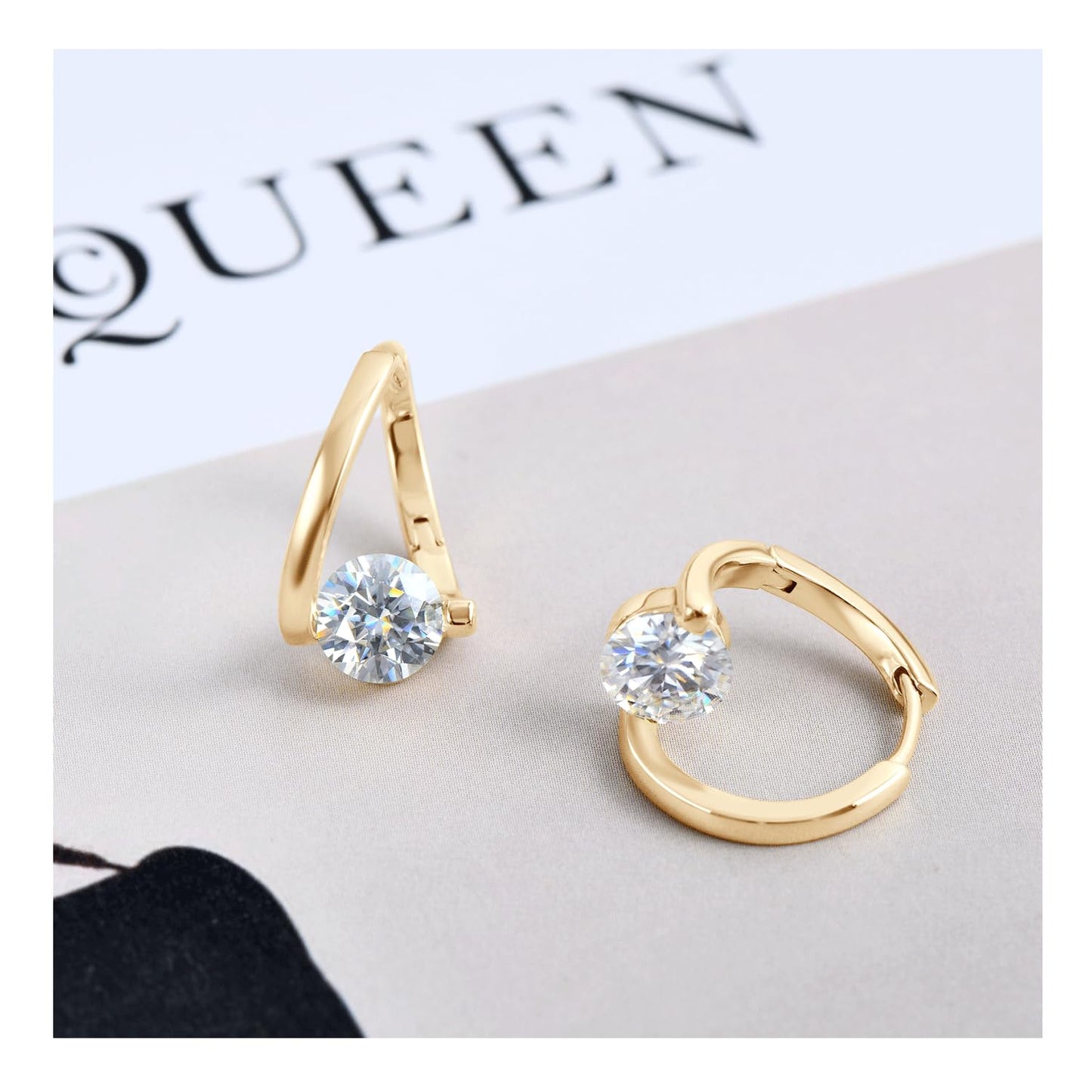 Halolux Lymphvity Germanium Earrings for Women Atheniz Lymphatic Drainage Earrings Gold Silver Cubic Zirconia Hoop Earrings Trendy Jewelry for Women (Silver)