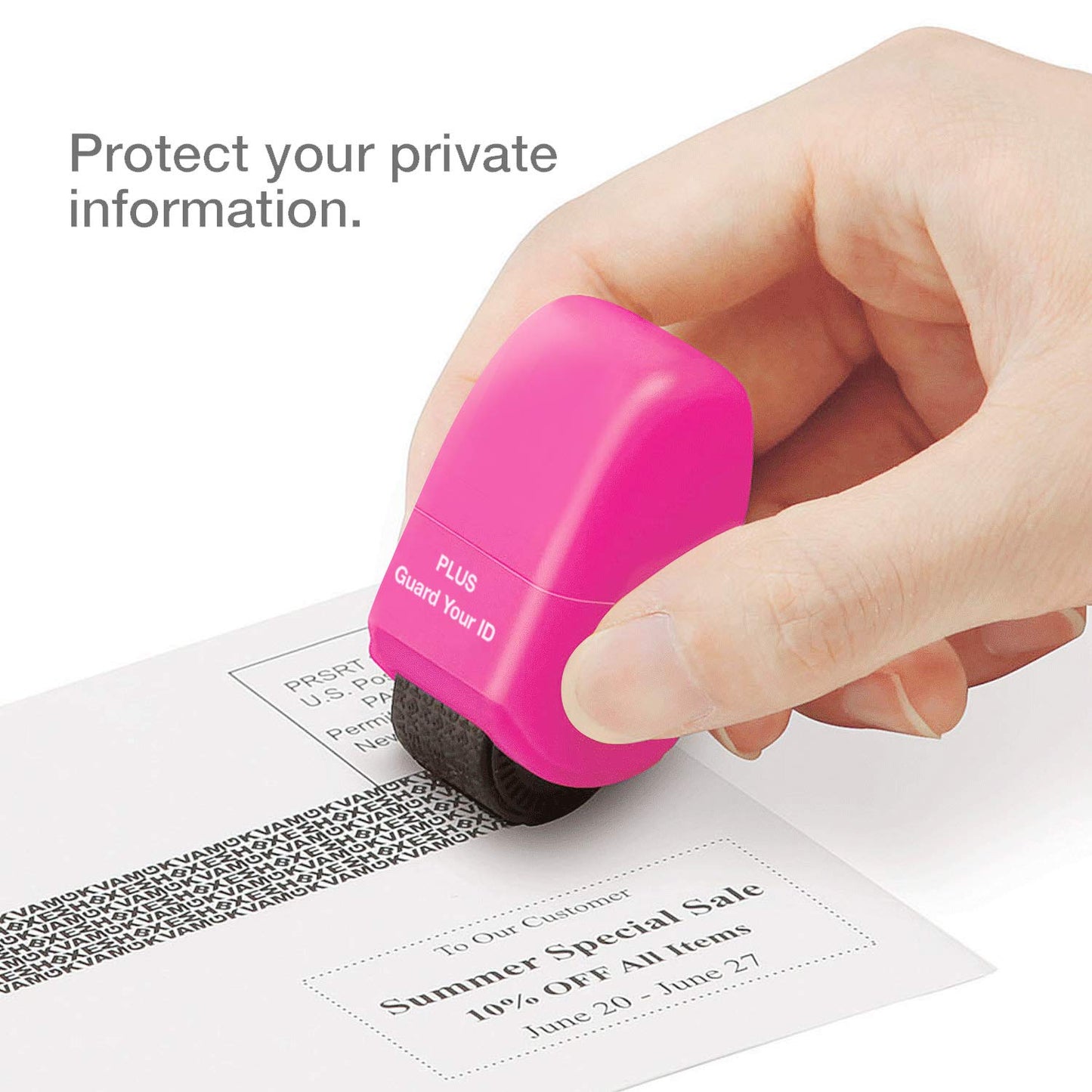 Guard Your ID Identity Protection Stamp Roller, Deluxe Multi-Color 4-Pack