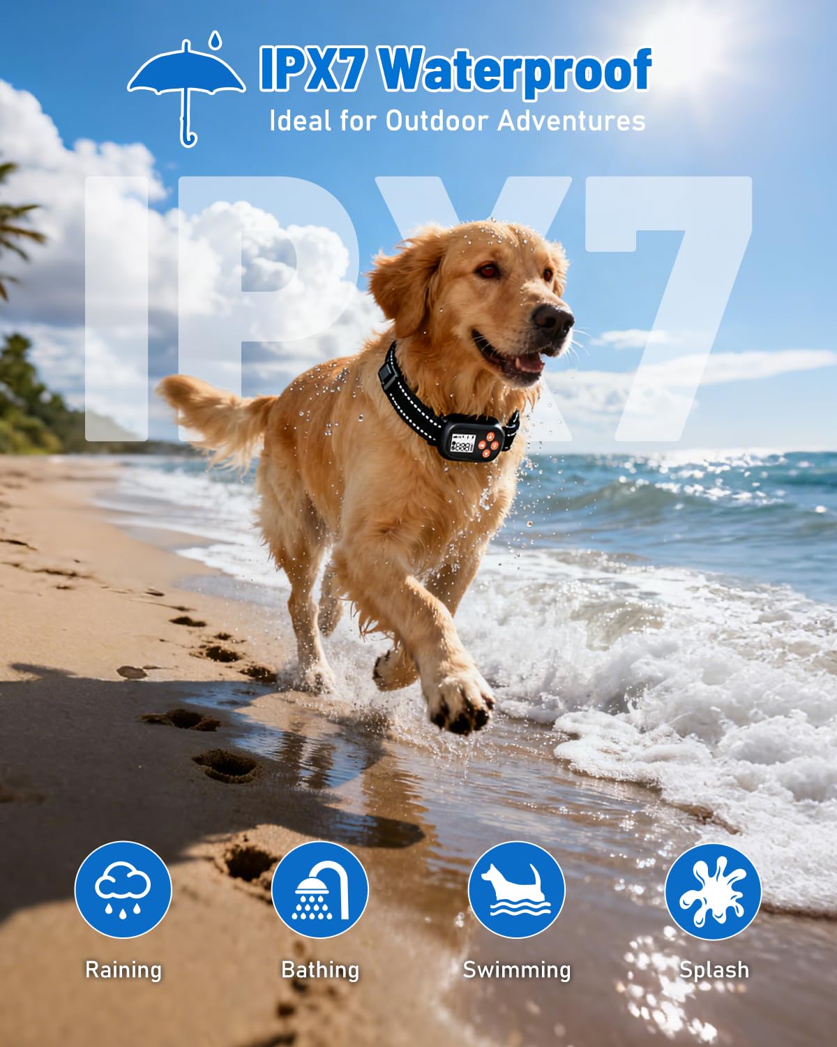 LOTYP Wireless Dog Fence, GPS Dog Collar Fence System, Electric Containment, IP67 Waterproof, Radius from 25-999 Yards, Beep/Vibration/Shock Correction, for Dogs 18 lbs & Up