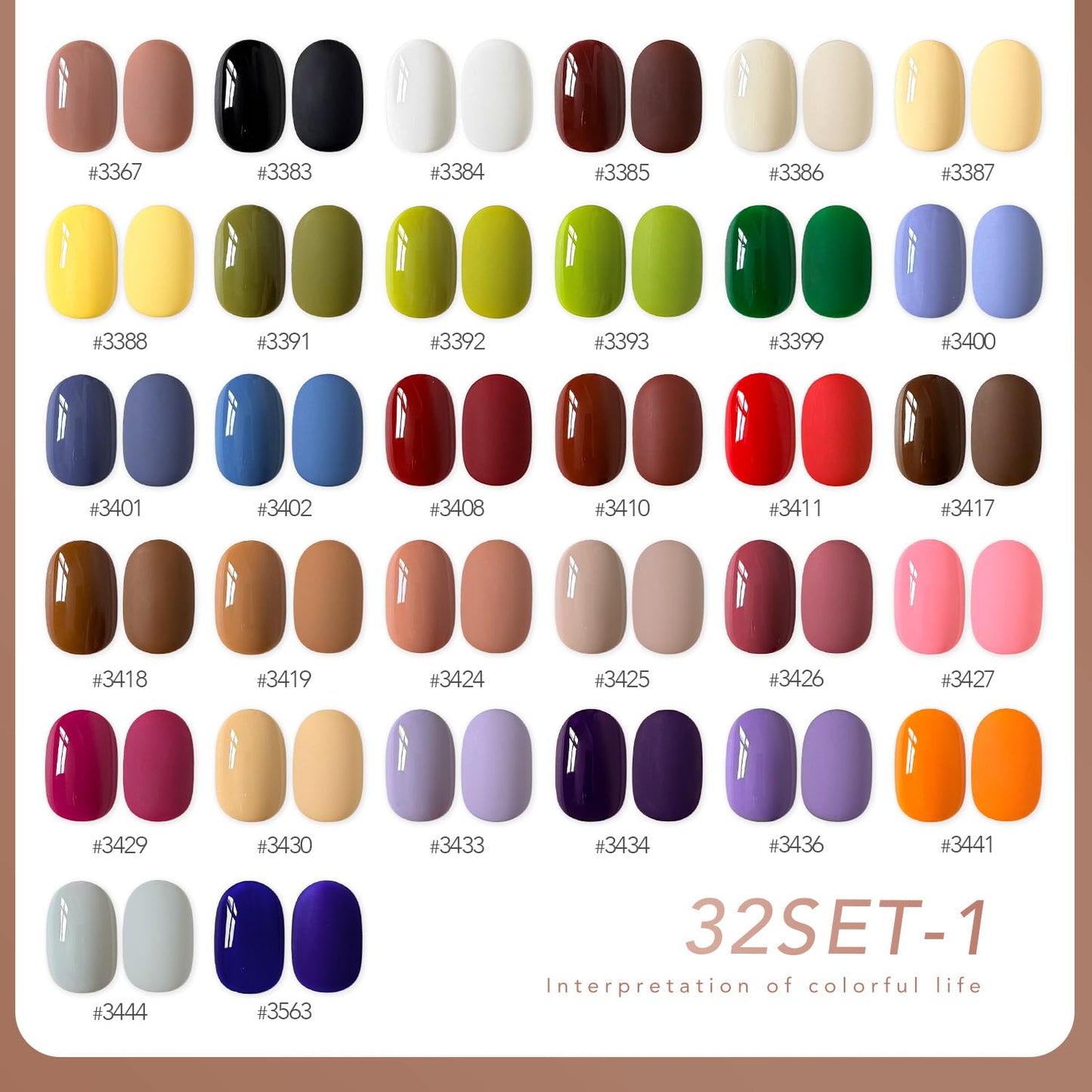 GAOY 36 Pcs Gel Nail Polish Set, 32 Colors All Season Gel Polish Kit Red Black White Pink Blue with 4 Pcs Soak off Base Glossy Matte Top Coat & Builder for Nail Art DIY Manicure at Home