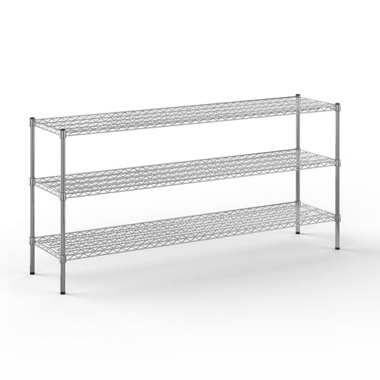 Regal Altair 18" Deep x 72" Wide x 34" Height Wire Shelving Kit | 3-Tier | NSF Commercial Storage Rack Unit