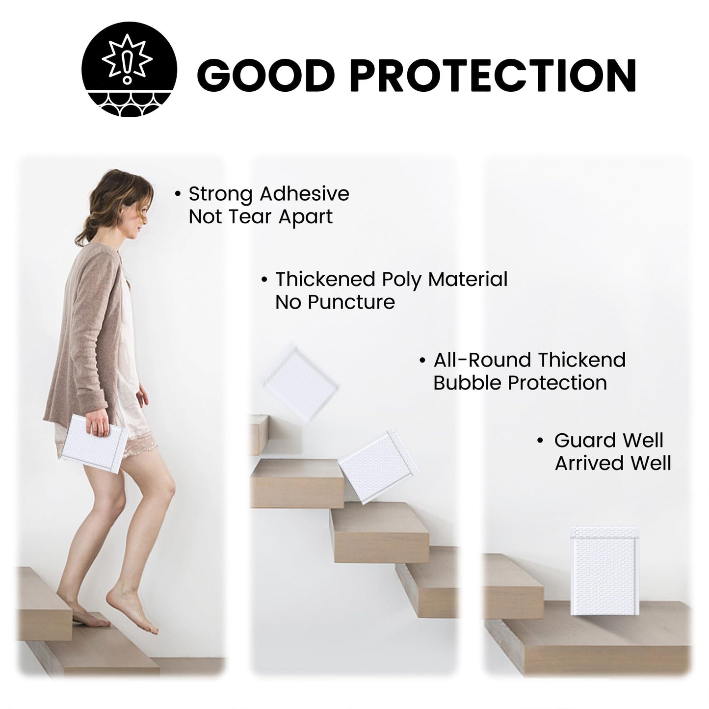 Fuxury Bubble Mailers 6x10 Inch White 50 Pack Padded Envelopes Usable Size 6x9" Thick Mailing Envelopes Bubble Opaque Padded Mailers Shipping Bags for Mailing Jewelry Makeup Small Business#0