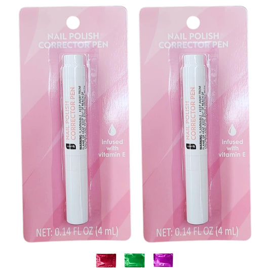 Nail Polish Corrector Pen 0.14 Fl Oz 2 Pack, Easy Nail Polish Remover Pen for Smudges, Nail Edge Cleaning Pen for DIY Nail Art, Manicure Cleanup Tool with Snoep in Beperkte Oplage