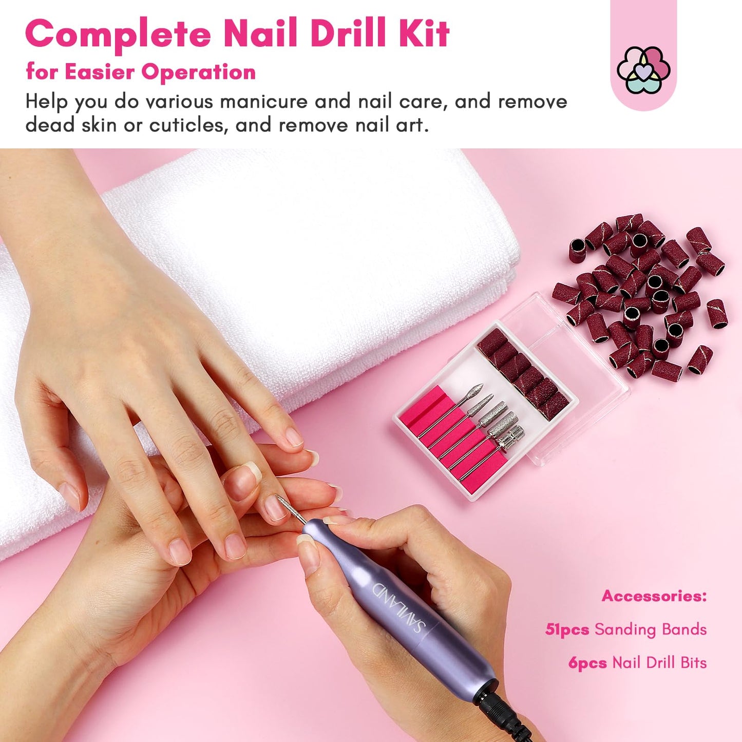 SAVILAND Dip Powder Nail Kit with Drill: Starter Set 30 Colors Summer Spring Keratin Dip Nails Powder with Dipping Liquid Set Activator Base Top Coat Cuticle Oil for DIY Manicure Art Women Gift