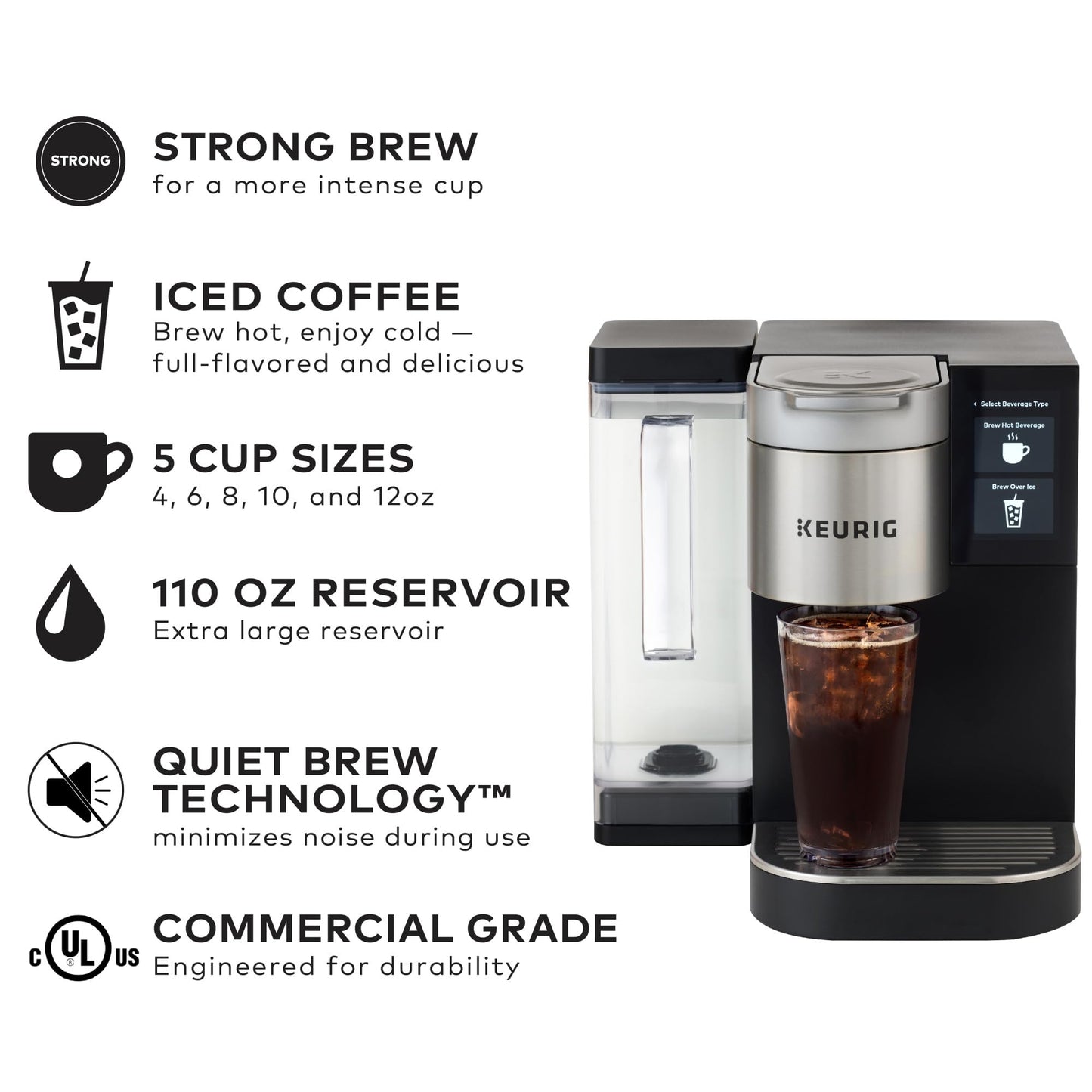 Keurig K-2550 Medium Business Single Serve Coffee Maker, 110 oz Water Reservoir, Silver/Black