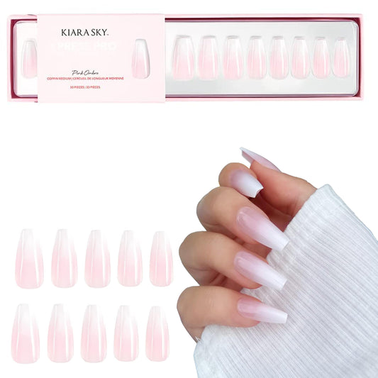 KIARA SKY PROFESSIONAL NAILS XPRESS PRO 100% ACRYLIC PRESS ON NAILS (Pink Ombre)