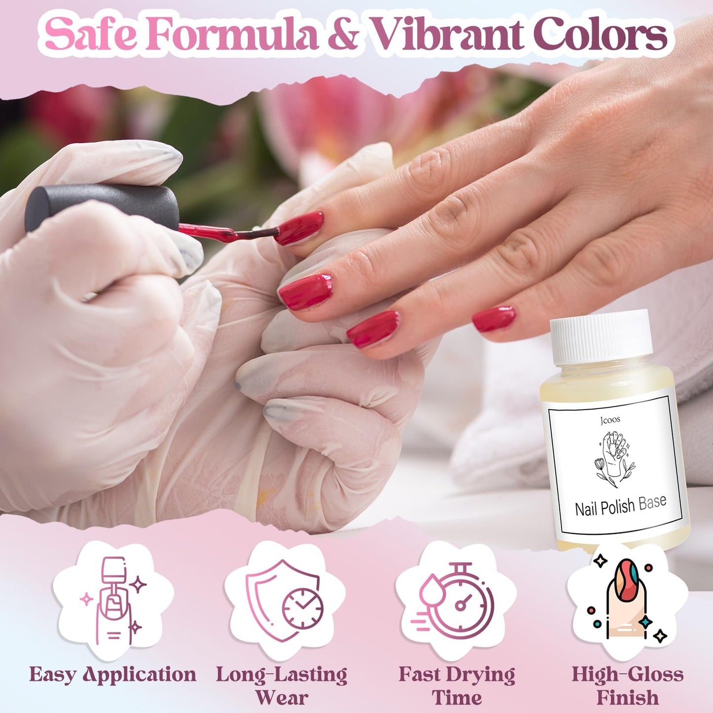 Gdblsm Gel Nail Polish Making Kit- 49Pcs DIY Nail Art Kit for Beginners, Make Your Own Nail Polish, Glitter Gel Polish Set with Empty Bottles, 24 Pigment, Fun Fingernail Polish Kit, Gift for Women