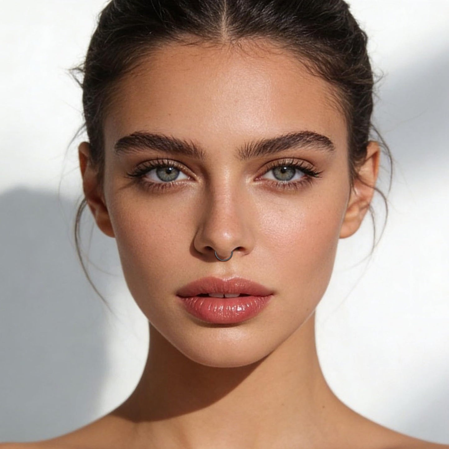 JFORYOU FORYOU Fake Nose Ring Fake Nose Piercing Fake Nose Hoop Rings for Women Faux Nose Piercing Clip on No Pierced Non Piercing Faux Body Piercing Jewelry for Women Men