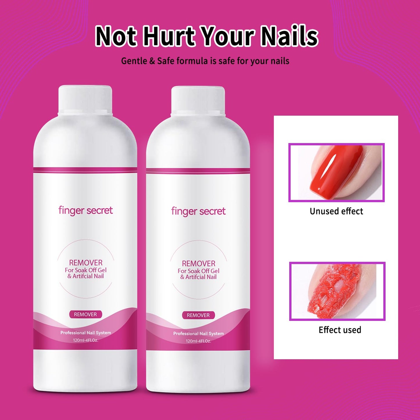 BEVINAS Nail Polish Remover 8Fl.Oz Nail Polish Remover Kit Polish Remover for Nails Glue Artificial Nails,Glitter Polish,Hard Builder gel,dip powder,poly gel,acrylic powder Remove