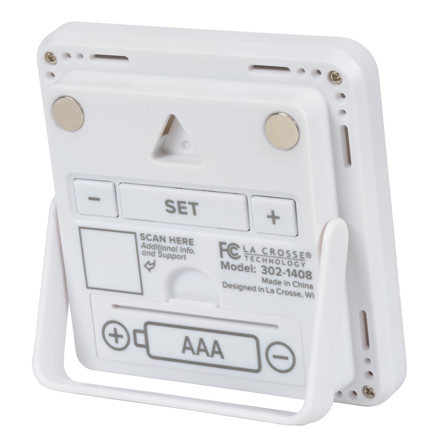 La Crosse Technology 302-1408-TBP Indoor Comfort Meter with Time & Date