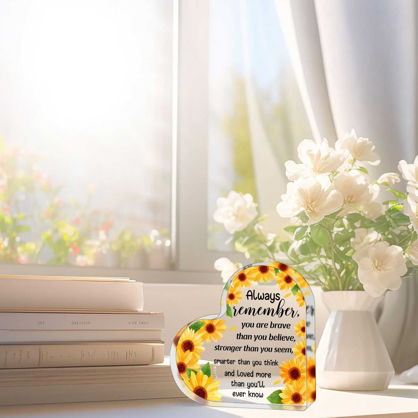 Positive Decor Motivational Gifts,Inspirational Encouragement Gifts for Friend Coworker, Positive Cheerful Mindset Gifts Good Vibes Decor for Home Office,Remember