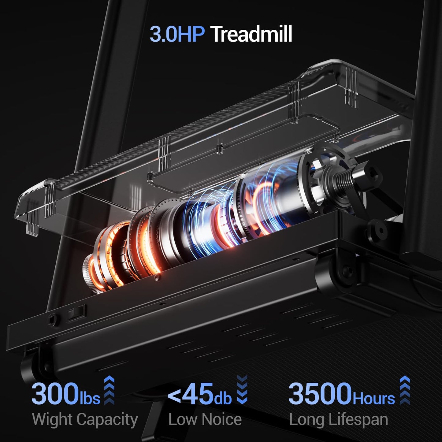 LONTEK 3-in-1 Foldable Treadmill with 15% Incline, Portable Treadmills for Home and Office, Folding Treadmill with Handles, 3.0HP Quiet Walking Pad with Three Screen Display, 300Lbs Capacity