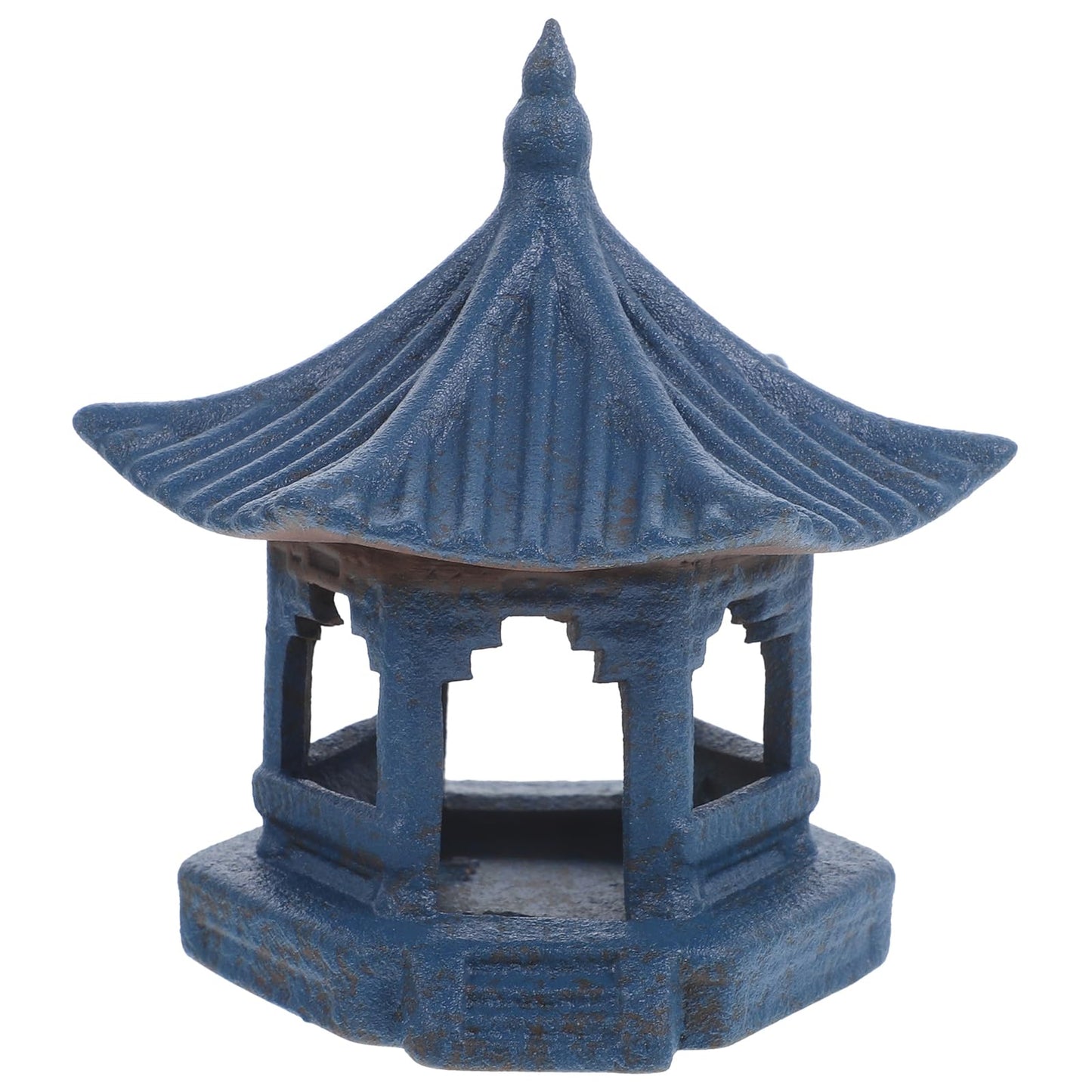 Abaodam Mini Pagoda Statue Miniature Ceramic Pagoda Hexagon Decor Mini Japanese Fairy Garden Figurines for Zen Garden Bonsai Decor