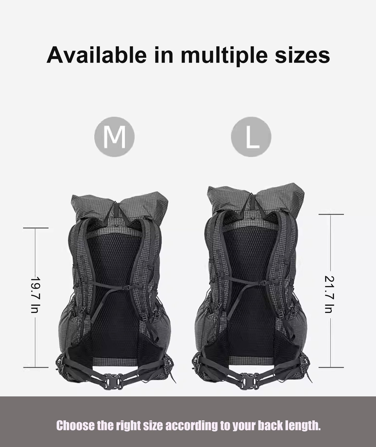 Telomat 3F UL GEAR 30L+10L UHMWPE Ultralight Waterproof Hiking Backpack Daypack Outdoor Camping Travel Backpack for Men Women (Galaxy Gray, Large)