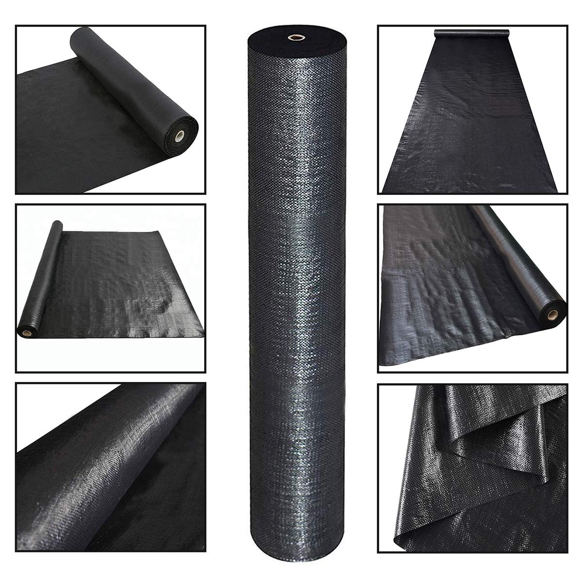 Kdgarden Premium 5oz Pro Weed Barrier Landscape Fabric Ground Cover Heavy Duty Commercial Anti-Weed Gardening Mat, 4ft x 300ft, Black
