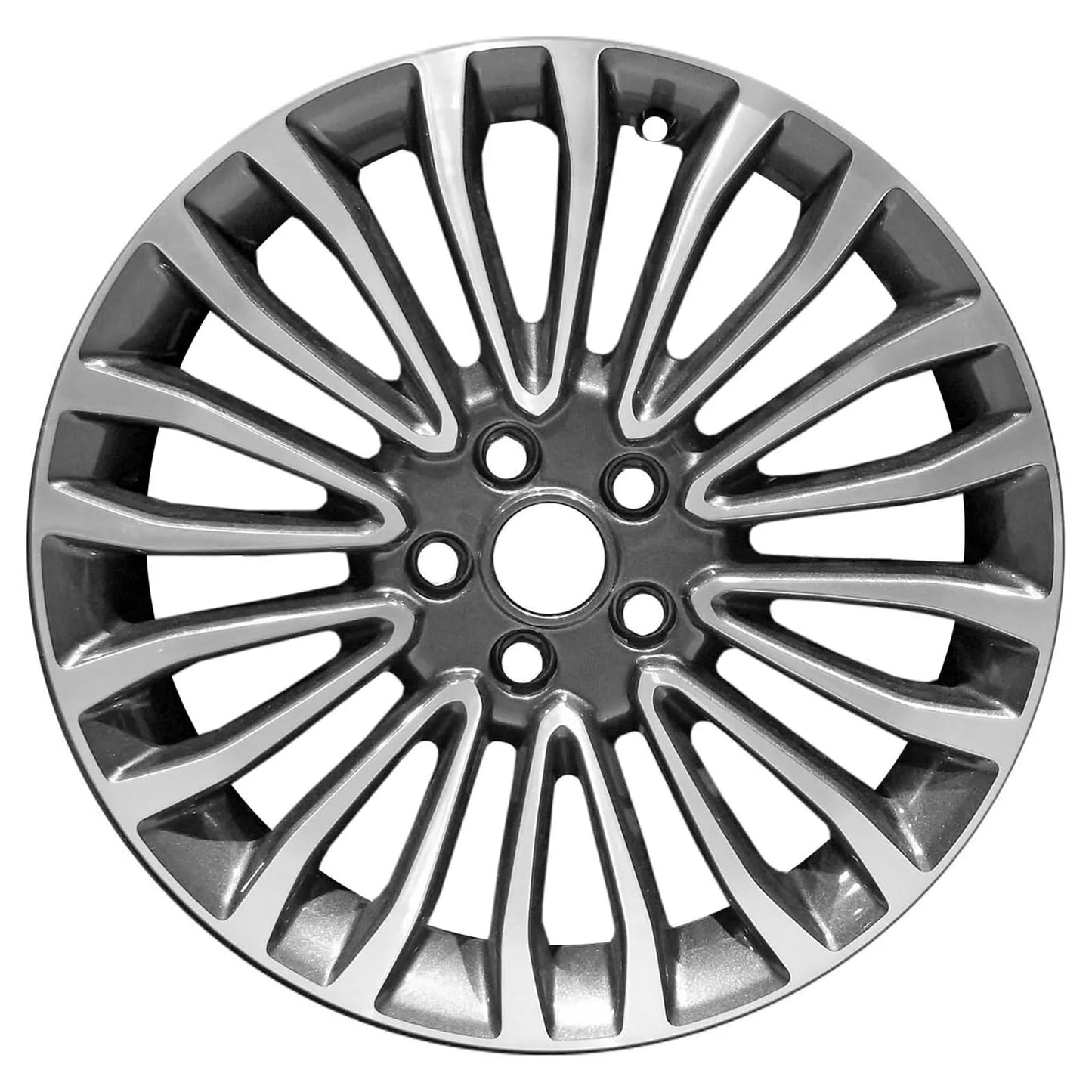 LUNEGUE 18inch Single 18x8 Machined Charcoal Wheel Rims Fit for Ford Fusion 2017 2018 OEM Design Replacement Rim