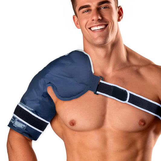 Magic Gel Shoulder Ice Pack Wrap - Reusable and Adjustable Arm Sling for Cold Shoulders Compression Men Women Pitchers Rotator Cuff - Easy to Freeze