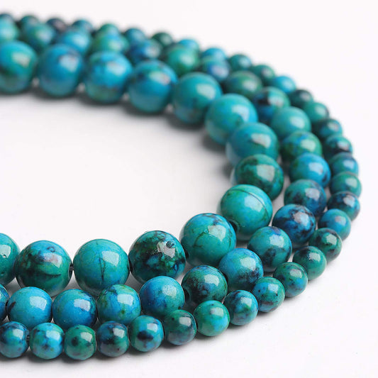 Filluck Natural Stone Beads Phoenix Stone 8mm Polished Round Smooth Gemstone Beads for Jewelry Making 15 Inch(Phoenix Stone,8mm)