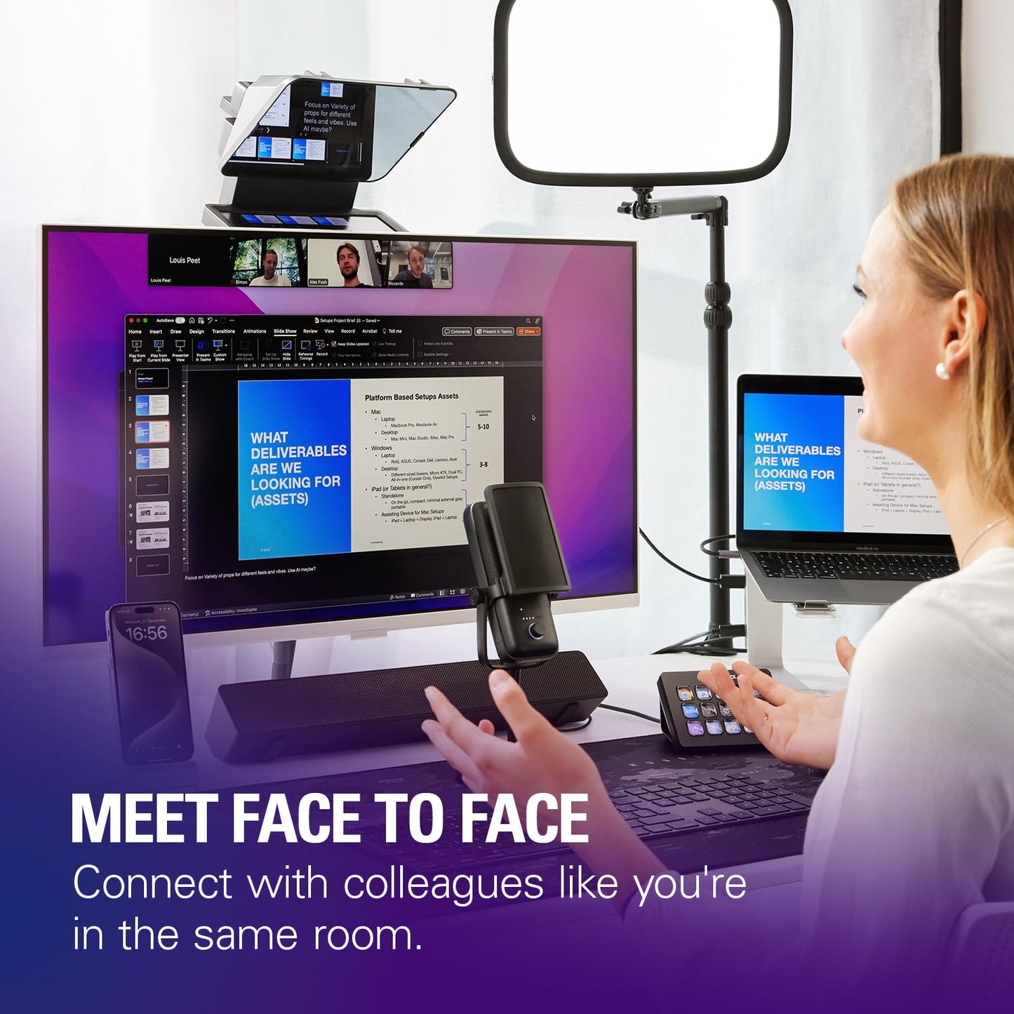 Elgato Prompter Camera Set - Premium Teleprompter with Full HD Webcam, HDR Enabled, Perfect for Streaming, Presenting, Video Calls, Compatible with OBS, Zoom, Teams, and More, Works with PC/Mac