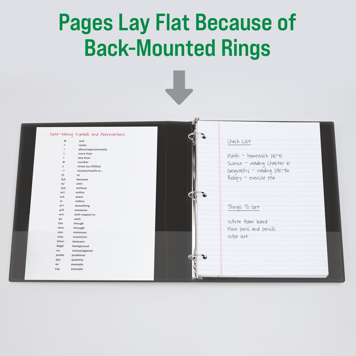 Office Essentials Economy View 3 Ring Binders, 0.5" Round Rings, 0.7" Spine, 100-Sheet Capacity, Black Binders (12-Pack of 03423)