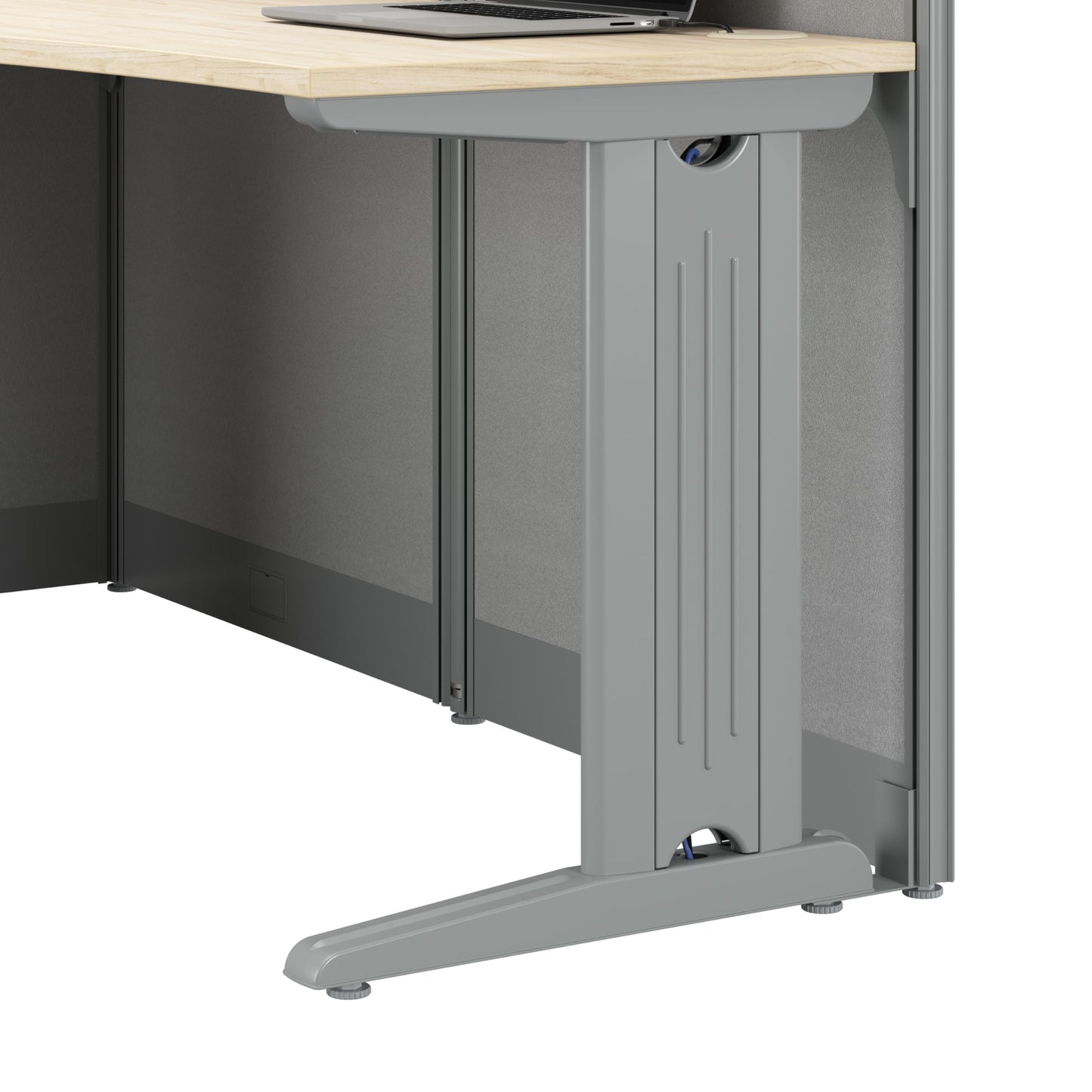 Bush Business Furniture 2 Person Cubicle Desks with Storage, Drawers, and Organizers, Office in an Hour Collection, Natural Elm