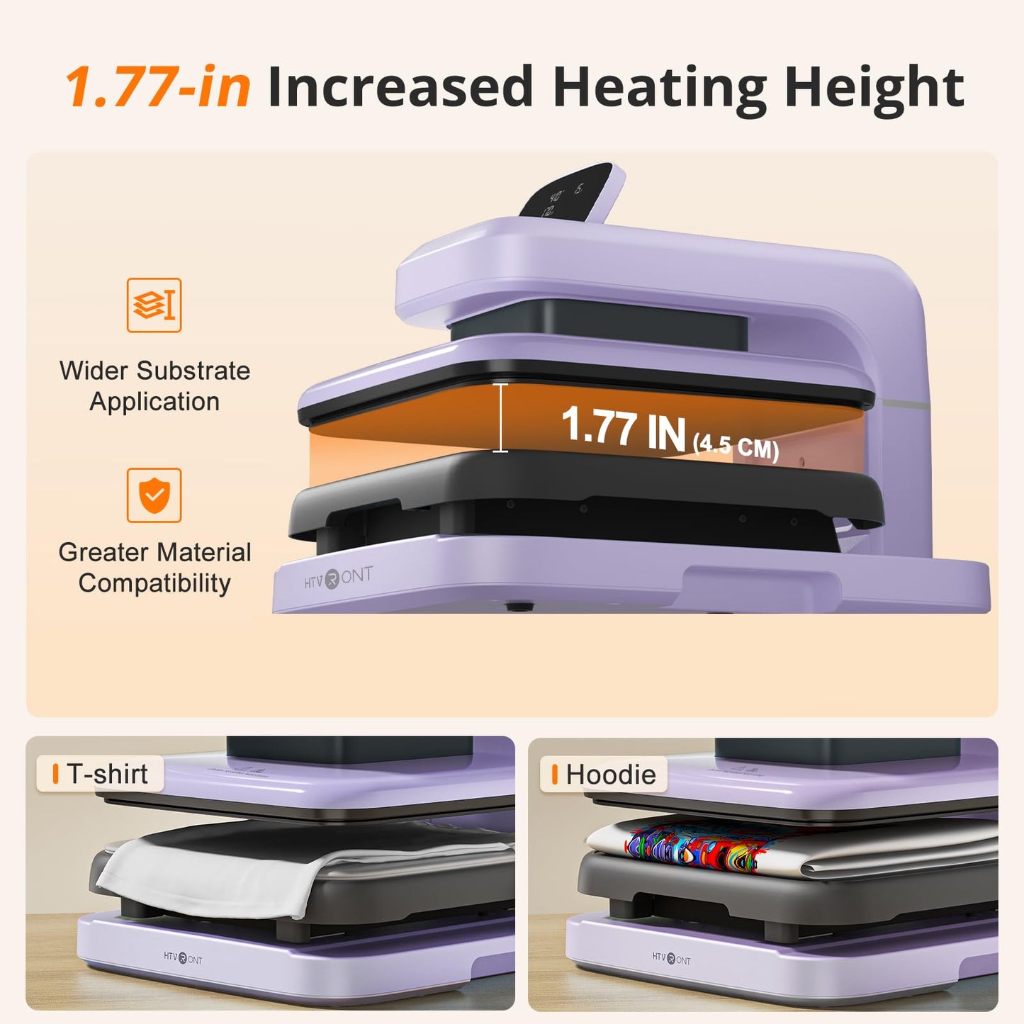 HTVRONT Auto Heat Press 2, Auto Tumbler Heat Press Purple, Teflon Sheets, Heat Resistant Gloves, Heat Tape