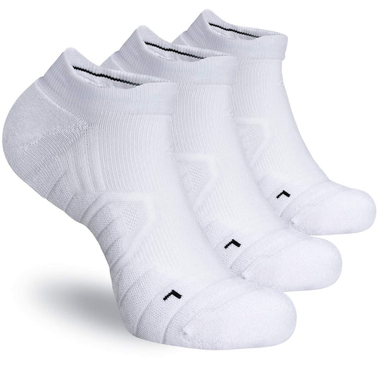 Hylaea Unisex No Show Athletic Running Socks Cushion Compression Low Cut Sports Socks for Gym Workout Tennis Walking Hiking Golf Cushion No Blister Moisture Wicking Tab X-Large