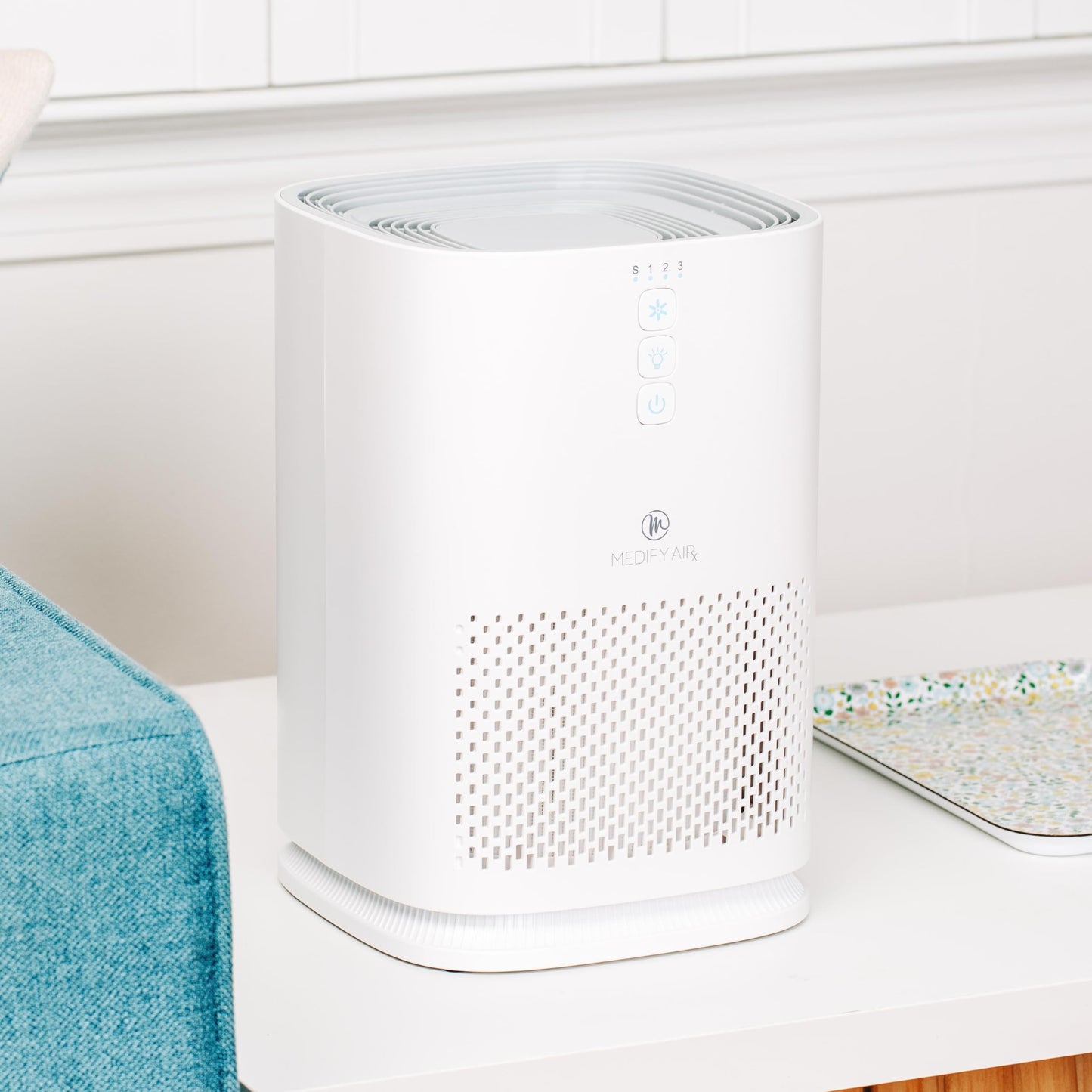 Medify MA-14 Air Purifier with True HEPA H13 Filter 428 ft² per Hour for Smoke, Odors, Pollen, Pets 99.9% Removal to 0.1 Microns White, 1-Pack