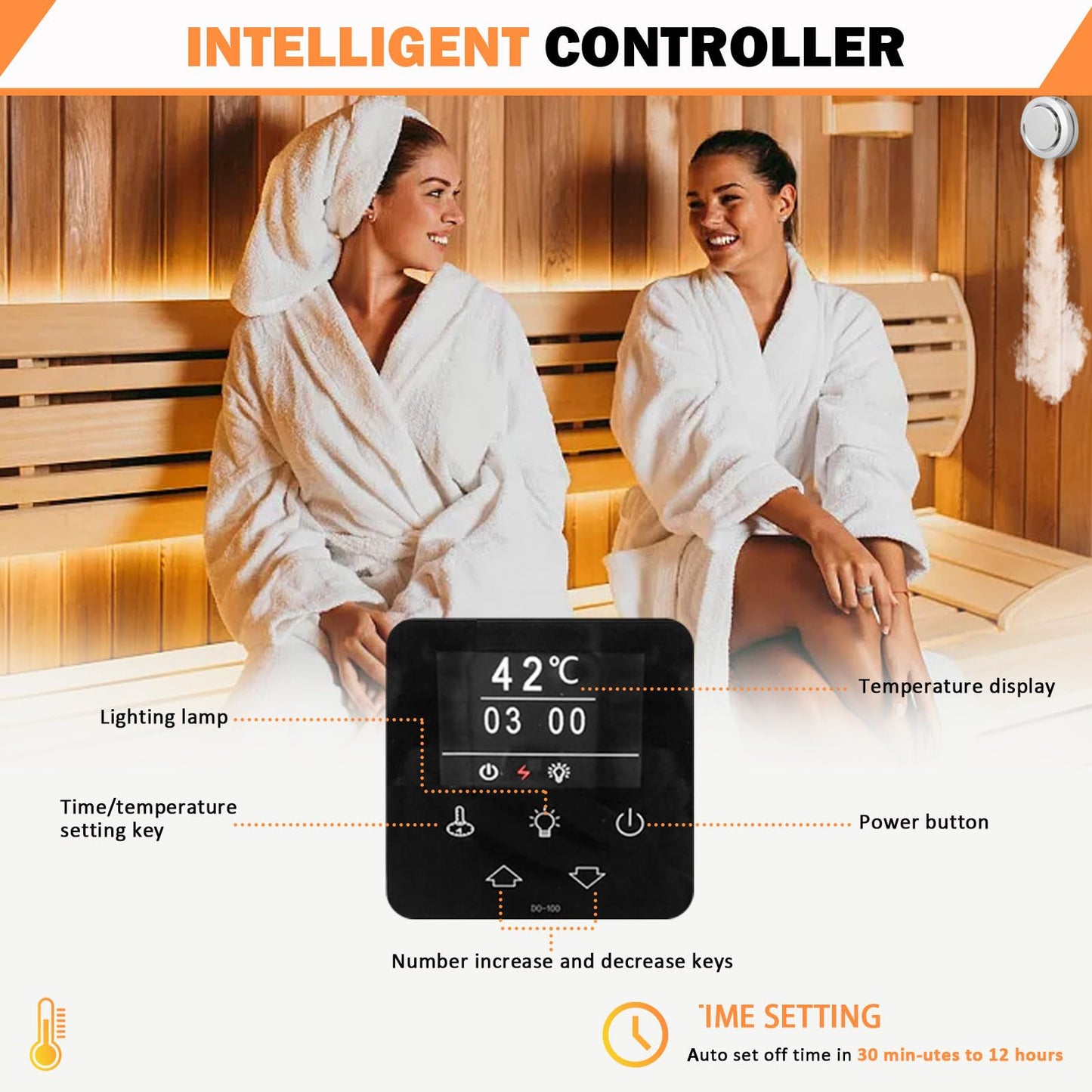 TONGTONGFA,Steam shower generator,18kw Household-Commercial,Steam shower generator kit,with self-draining system,Temperature adjustable 95-131°F,Applicable space 560～735ft3(18KW)