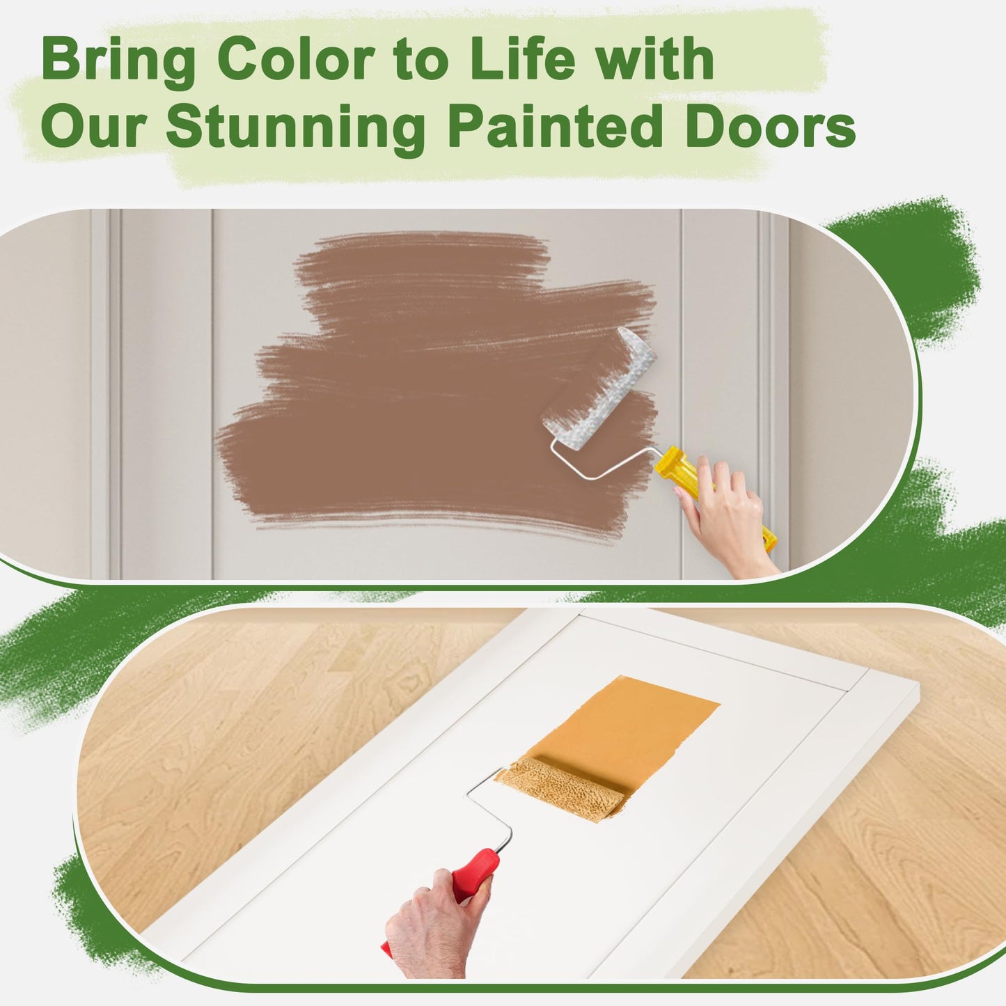 CRUTOP 36''x80'' Pre-Built Frosted Glass Interior Door Slab Shaker, for Barn Door, Pocket Doors, French Doors, for Pantry, Bedroom, Closet, Laundry & Bathroom, White Prefinish&Paintable