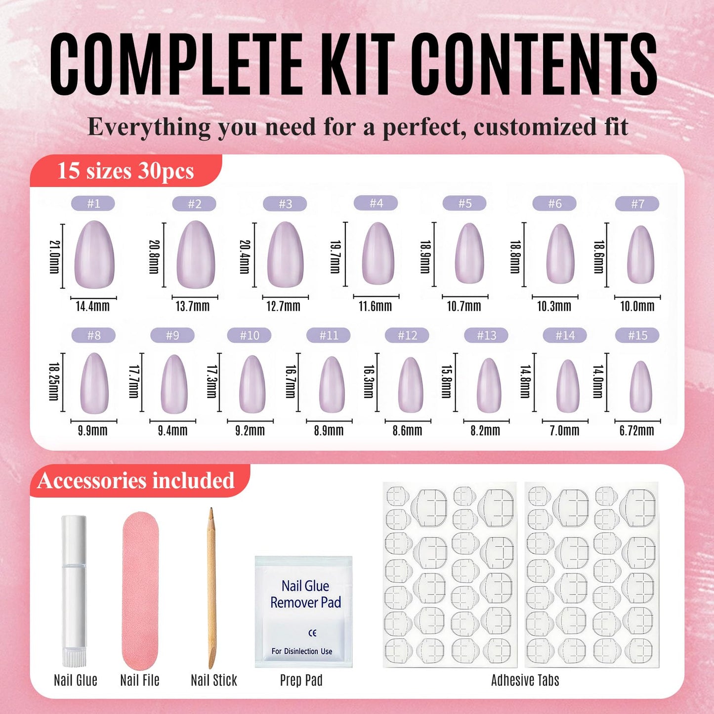 Bioday Press on Nails Short Almond, Soft Gel Purple Cat Eye Fake Nails Kit, Reusable Stick on Nails with Glue, 30Pcs 15 Sizes Salon Quality False Nails, Ideal for Spring Summer Vacation DIY Gifts