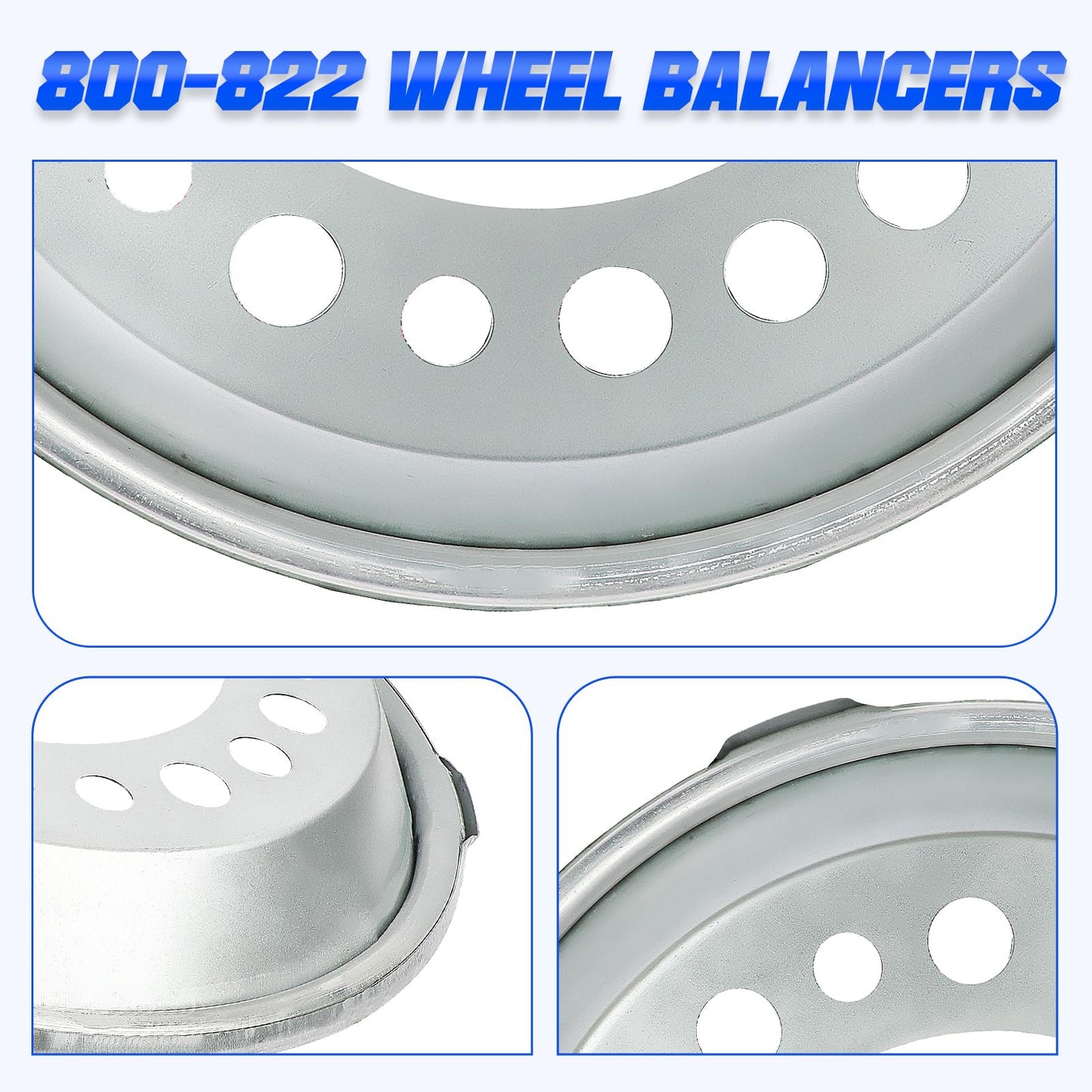 Fexhull 800-822 Wheel Balancers Fit for 22.5-24.5" Wheel, 2Pcs of Steer Auto Wheel Balancer, Steer Wheel Automatic Balancers for Heavy Duty Trucks