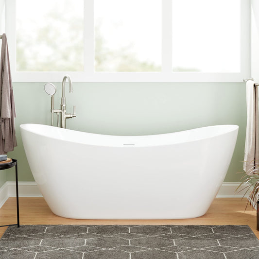 Signature Hardware 445130 Sheba 72" Acrylic Soaking Double Slipper Freestanding Tub
