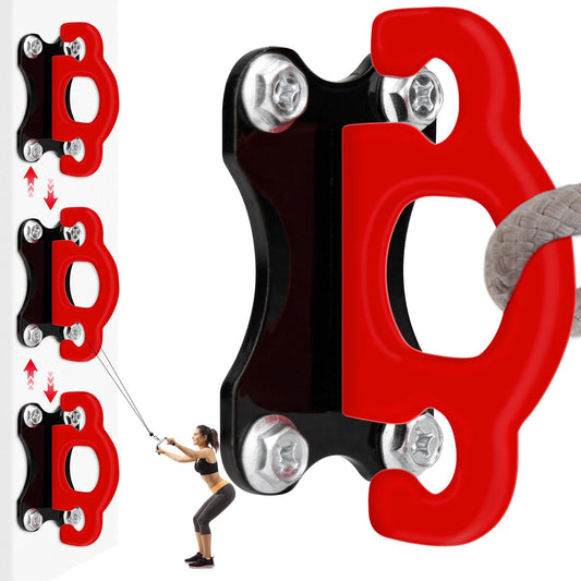 Resistance Band Wall Anchors, Workout Wall Mount Anchor, Wall Mount Workout Anchors, Door Anchors for Hanging Resistance Straps, Home Gym Workouts, Strength Training, Physical Therapy (3 PCS), red