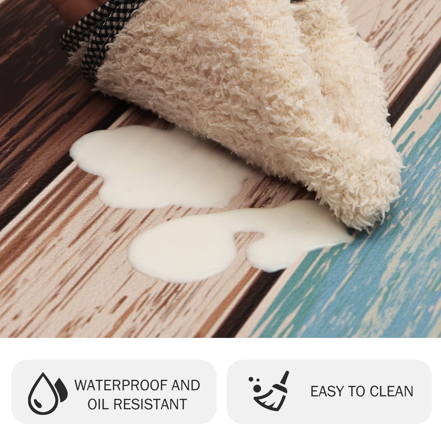 MAYHMYO Kitchen Rug Anti Fatigue Kitchen Mat Cushioned Farmhouse Kitchen Rugs Non Skid Waterproof Kitchen Rugs and Mats Retro Rustic Wood Texture Kitchen Mats for Floor Laundry Standing Desk Sink