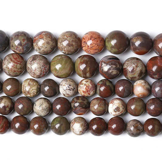 6MM 59PCS Natural Stone Flower Agate Spacer Loose Beads for Jewelry Making DIY Bracelet