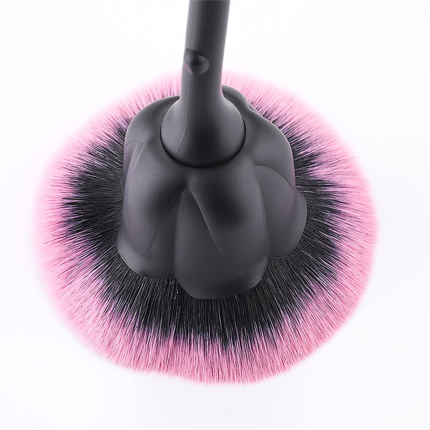 JERCLITY 2 Pieces Rose Makeup Brushes Blush Brush Super Large Face Powder Makeup Brushes for Powder Cosmetic Nail Dust Brush Loose Powder Brush Makeup Manicure Dust Remover Brush for Clean (Black)