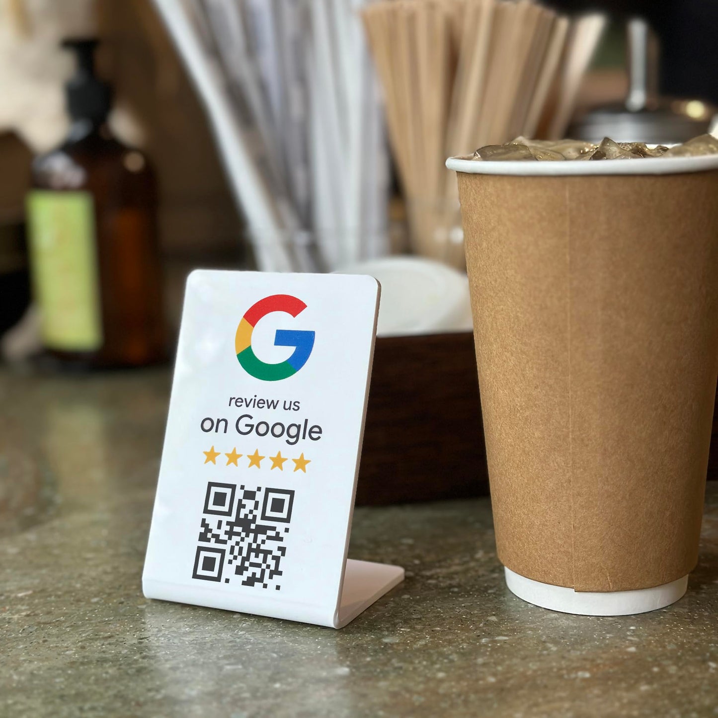 ProsperQR - Google Review Stand - NFC & QR Code, Easy Setup, For All Businesses (3-Pack)
