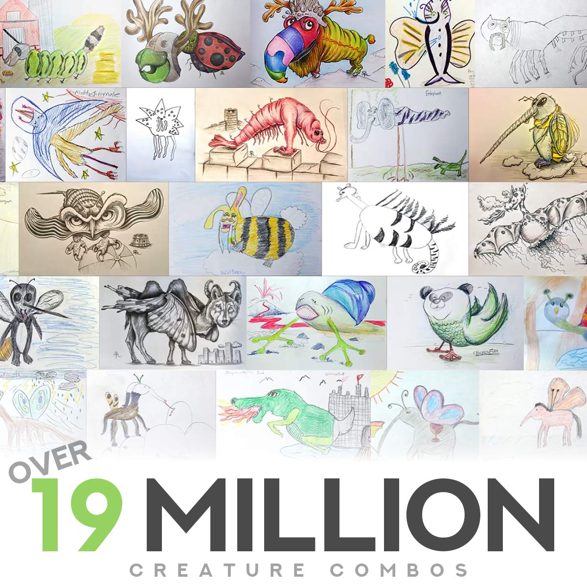 Mythical Creatures Art Prompts Card Game — 150 Drawing Prompt Cards, Millions of Mash-Ups — Imagination Game for Kids, Tweens, Teens & Families — Classroom & Homeschool Creativity Activity