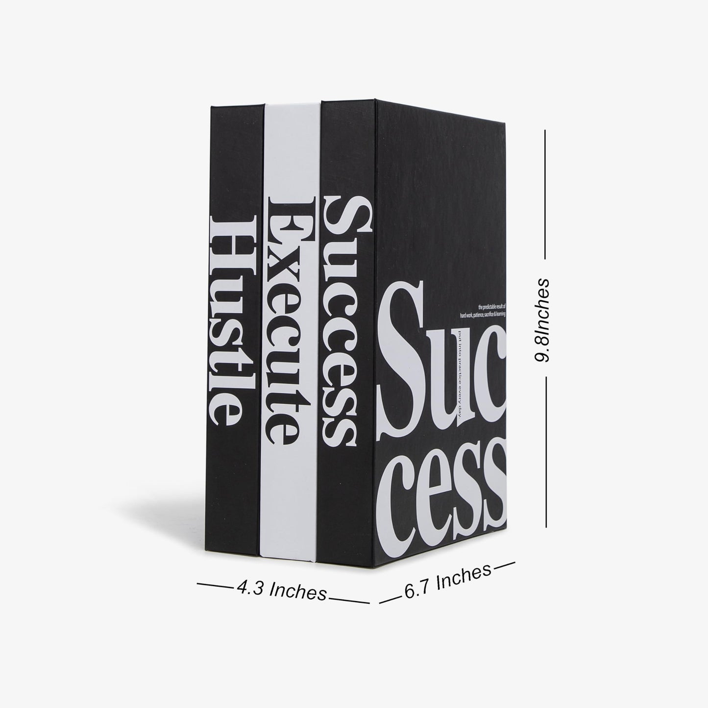 TwoDays Motivational Office Decor: Modern Decorative Books (Set of 3), 6.7 x 9.8 x 1.4 inches
