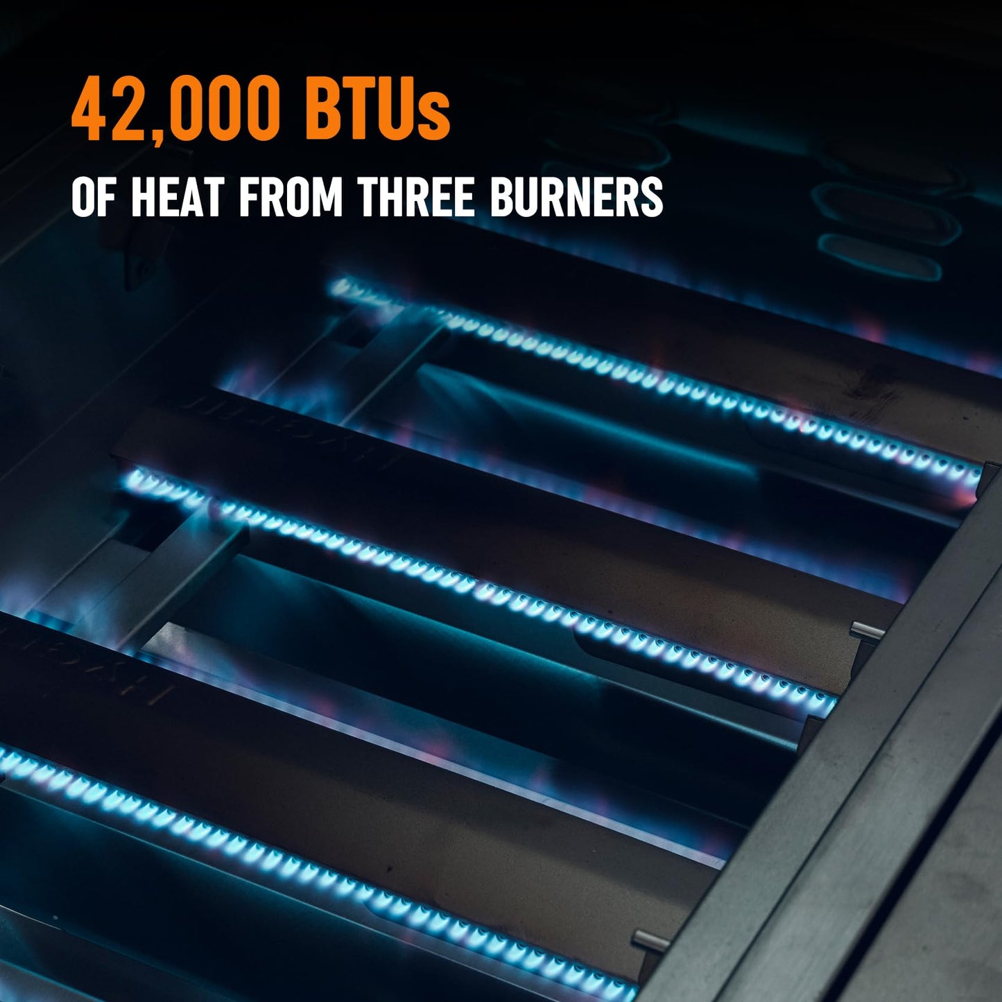 Hygrill Premium XTR 3-Burner Built In Grill, Stainless Steel Grill Head for Outdoor Kitchen and BBQ Grill Island, Heavy Duty Natural Gas Grill