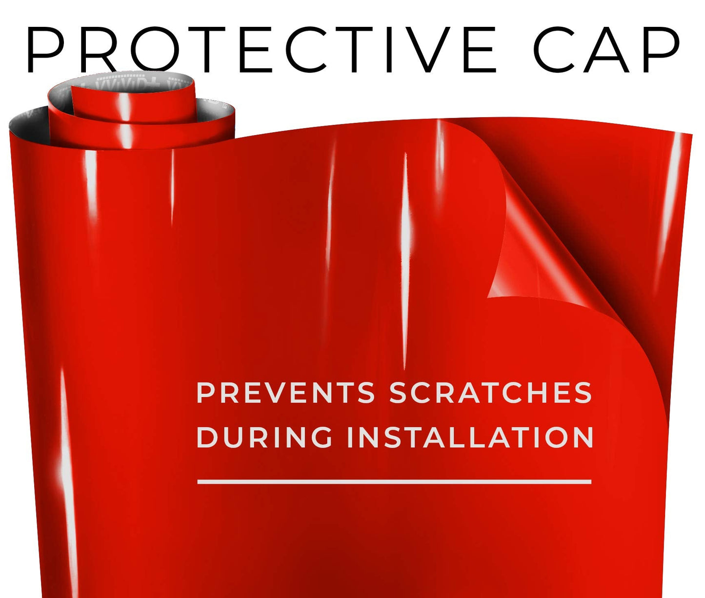 VViViD+ Ultra Gloss Racing Red Vinyl Car Wrap Premium Paint Replacement Film Roll with Nano Air Release Technology, Stretchable Protective Cap Liner, Self Adhesive (15ft x 5ft)