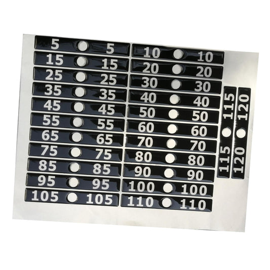 YIJU Weight Stack Labels Tags 5-120 Classification Number Stickers Weight Stickers for Gym Fitness Equipment Machine Accessories