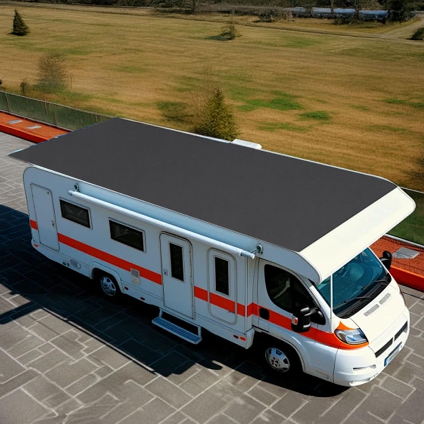VEVOR Roll Roofing, 30 x 40 ft, 45 mil EPDM Rubber Roofing, Long Lifespan & Weather-Resistant, Withstands Harsh Temperatures, Flexible & Easy Installation, Roof Underlayment for RVs, Roofs, Ponds
