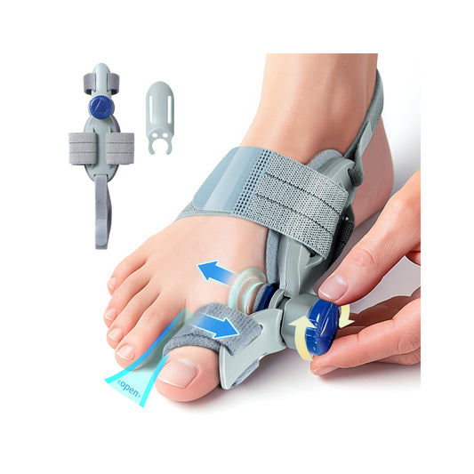 HEMEXS Bunion Corrector for Women & Men – Adjustable Big Toe Splint for Hallux Valgus Correction, Orthopedic Brace for Pain Relief & Toe Alignment – Fits Left & Right Feet (Day & Night Wear) (1)
