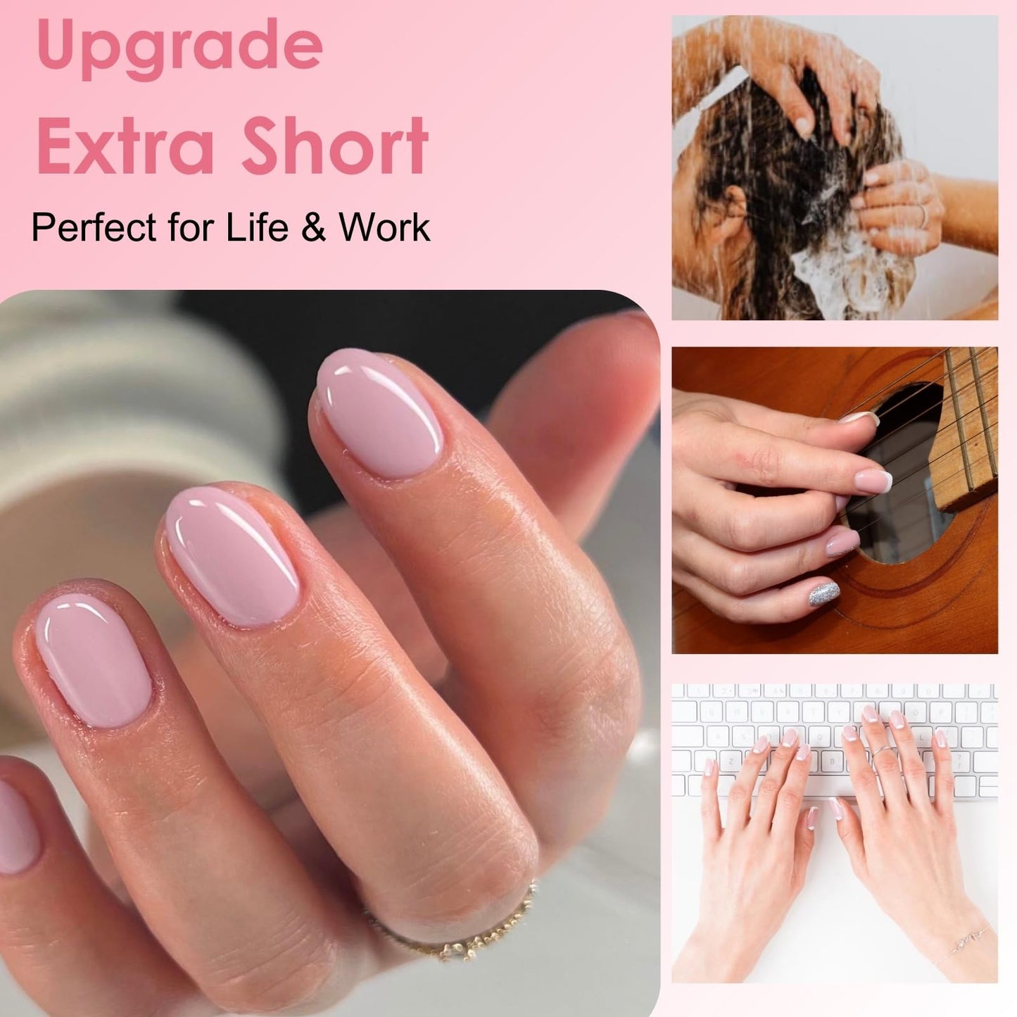 Extra Short Round Nail Tips,SINOKAME Gel Nail Tips with Tip Primer Cover,Clear Gel Press On Nails Full Matte Paintable,15 Sizes 600Pcs Short Fake Nails Glue on Nails for DIY Salon