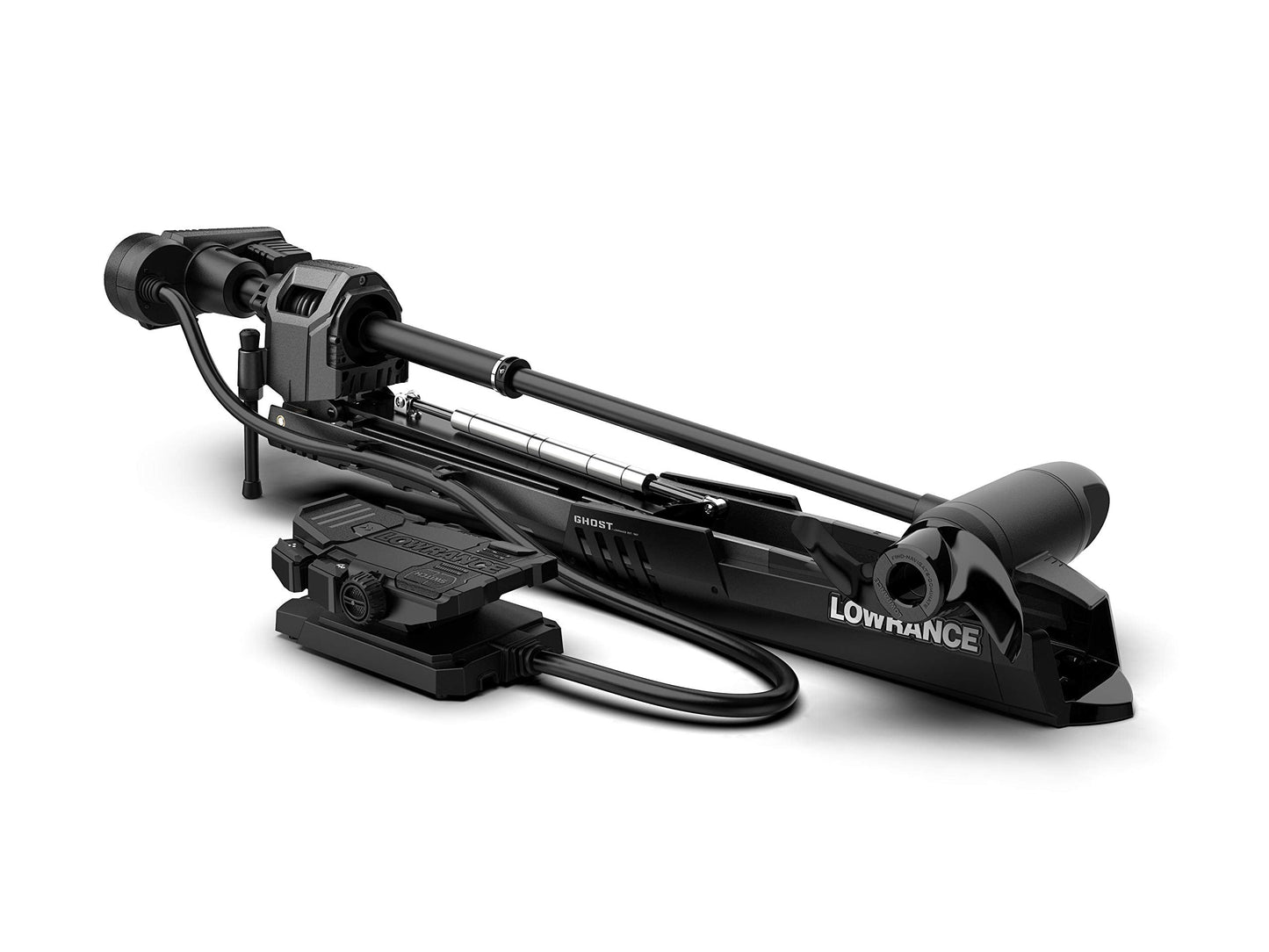 Lowrance Ghost Freshwater Trolling Motor, 47-inch Shaft, Bow Mount, 97/120 lbs Thrust with Configurable Foot Pedal, HDI Sonar, 000-14937-001