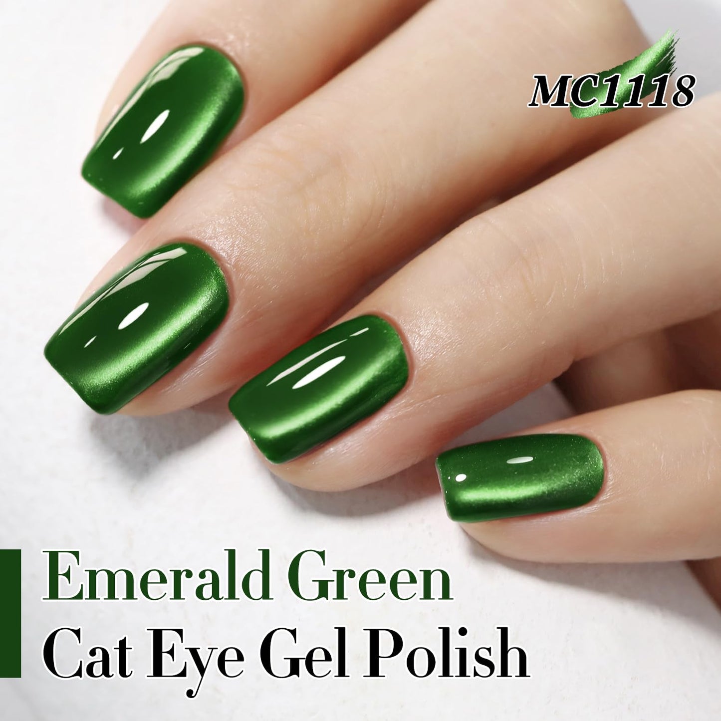 Double Rhythm Cat Eye Gel Polish Set 6 Colors Shimmer Glitter with Magnet Holographic Reflective Magnetic UV Gel Polish Art Kit (Black Burgundy Green Navy 6-Kit 41)