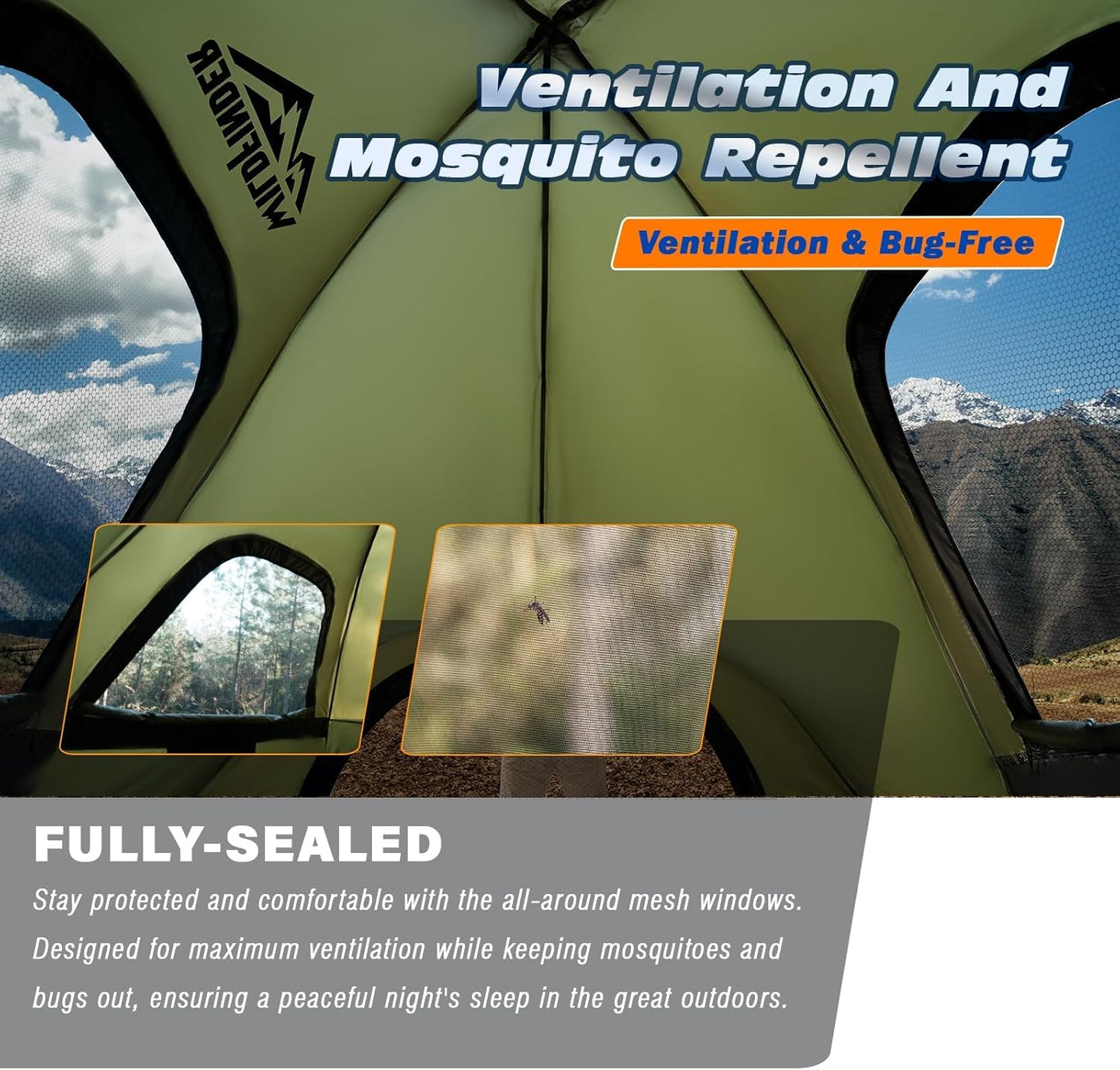 Truck Bed Tent, Waterproof PU3000mm Pickup Truck Tent for Camping 5.0-5.4 Ft Bed, 2-3 Person Sleeping Truck Tent, Portable for Car Camping