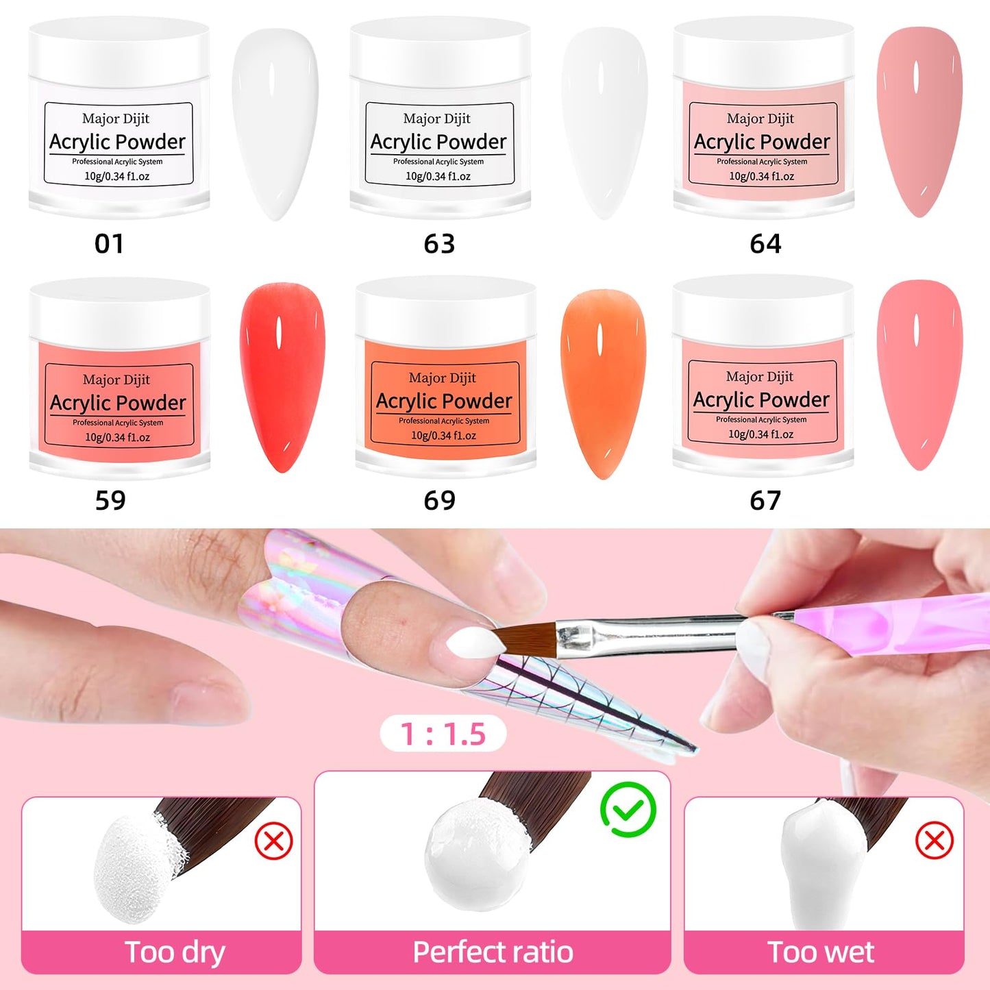 Acrylic Nail Kit with Drill & U V Light - Complete Starter Set for Beginners With Everything